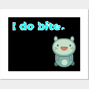 I do bite. cute 4 (White frame) Posters and Art